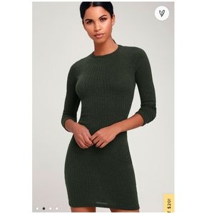 NWT long sleeve green dress